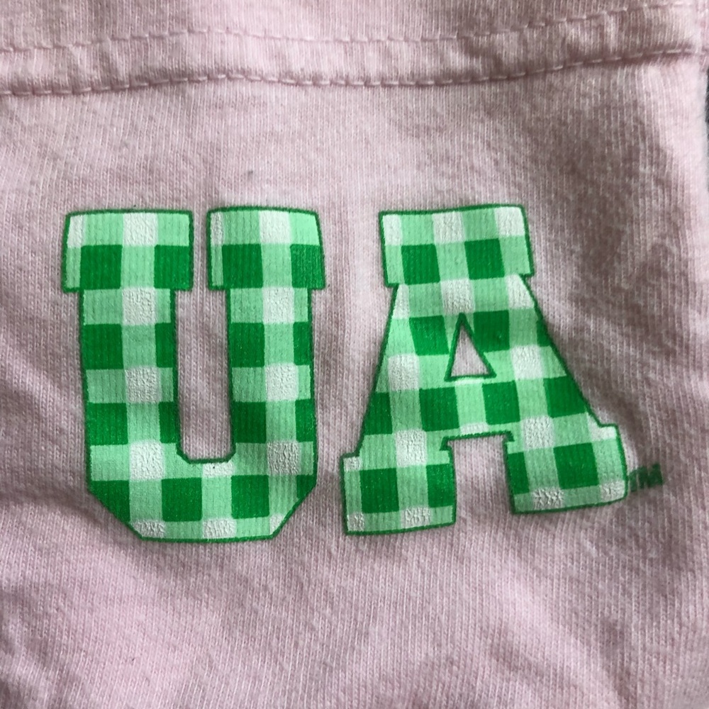 Pink and Green Gingham Alabama UA T-Shirt Medium - Picture 2 of 7